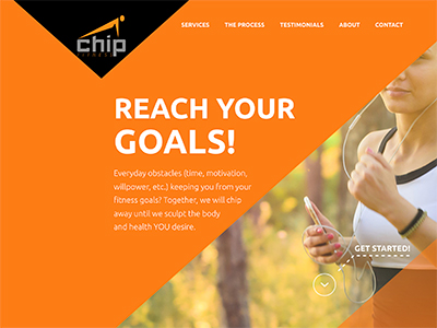 Image of the Chip Fitness website.