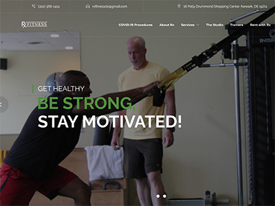 Image of the Rx Fitness website.
